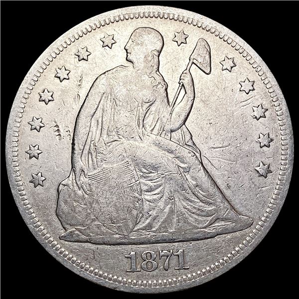 1871 Seated Liberty Dollar LIGHTLY CIRCULATED