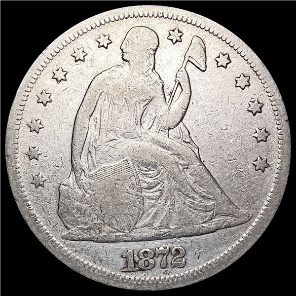 1872 Seated Liberty Dollar LIGHTLY CIRCULATED