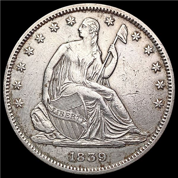 1839 Seated Liberty Half Dollar CLOSELY UNCIRCULATED