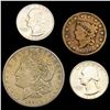 Image 1 : 1828-1936 Varied US Coinage Lot [4 Coins] HIGH GRADE
