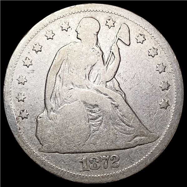 1872 Seated Liberty Dollar LIGHTLY CIRCULATED