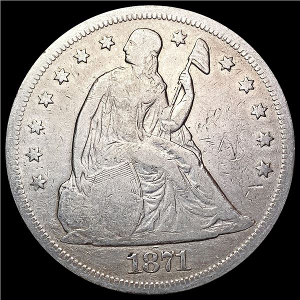 1871 Seated Liberty Dollar LIGHTLY CIRCULATED