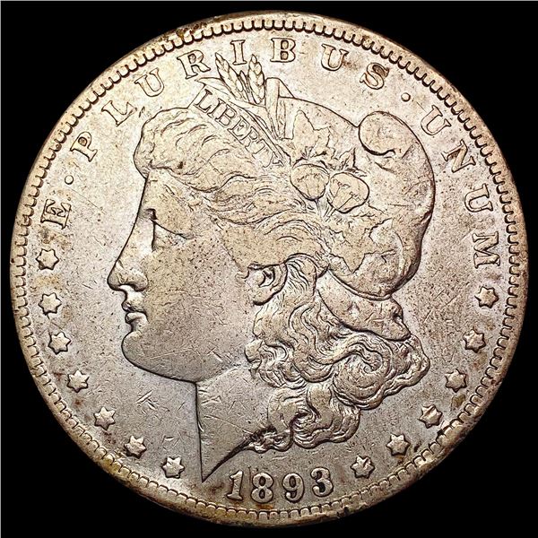 1893-CC Morgan Silver Dollar LIGHTLY CIRCULATED