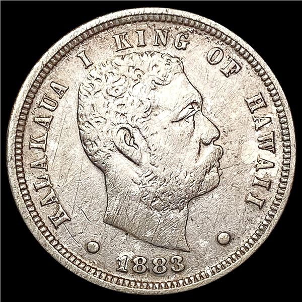 1883 Kingdom of Hawaii Dime LIGHTLY CIRCULATED