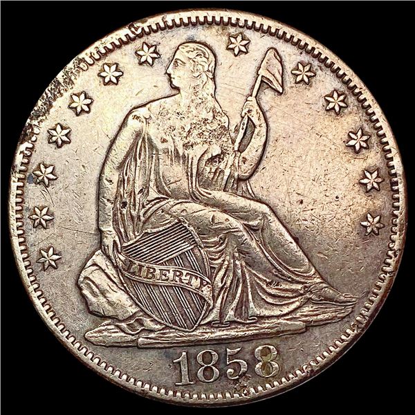 1858-O Seated Liberty Half Dollar CLOSELY UNCIRCULATED