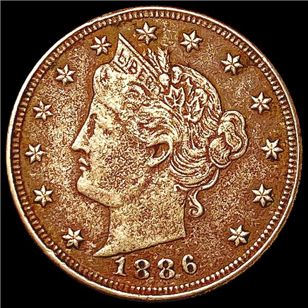 1886 Liberty Victory Nickel LIGHTLY CIRCULATED