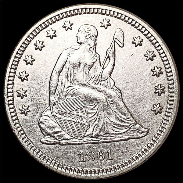 1861 Seated Liberty Quarter UNCIRCULATED