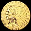 Image 1 : 1911 $2.50 Gold Quarter Eagle UNCIRCULATED