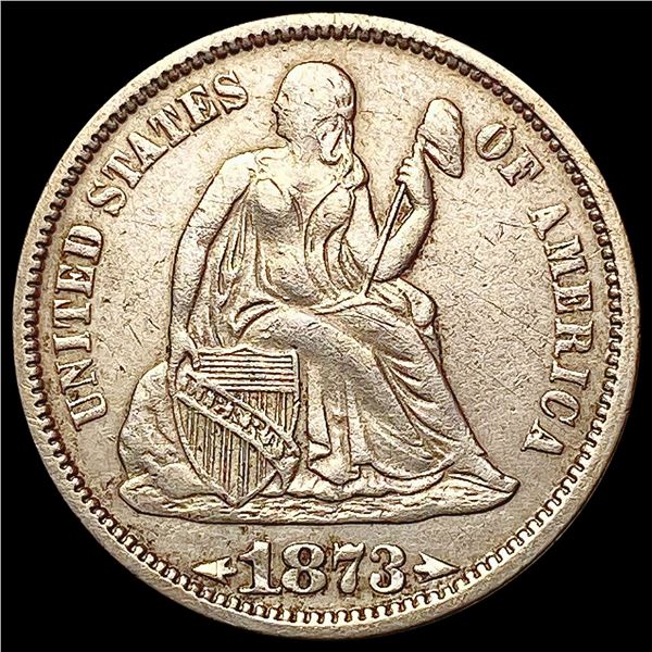 1873 Arrows Seated Liberty Dime CLOSELY UNCIRCULATED