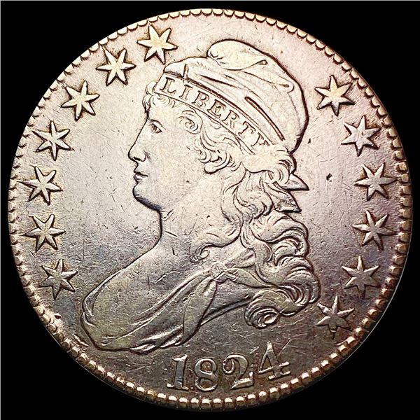1824 Capped Bust Half Dollar NEARLY UNCIRCULATED