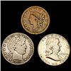 Image 1 : 1838-1956 Varied US Coinage Lot [3 Coins] HIGH GRADE