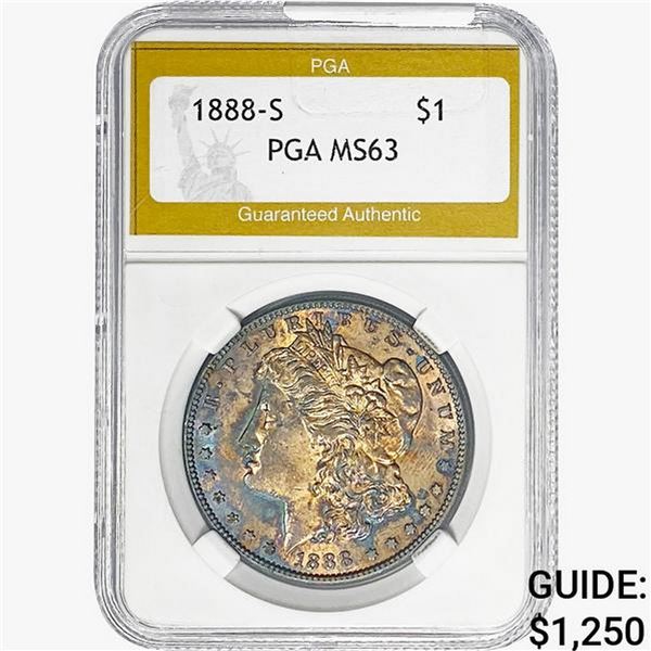 1888-S Morgan Silver Dollar PGA MS63