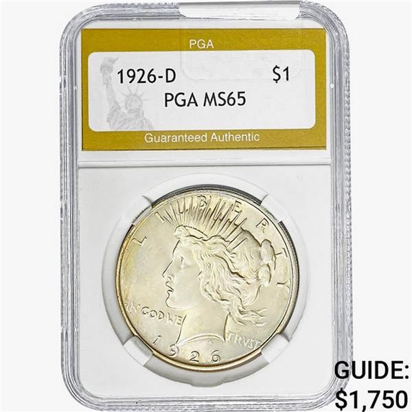 1926-D Silver Peace Dollar PGA MS65