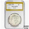 Image 1 : 1878 REV 78 Morgan Silver Dollar PGA MS63+