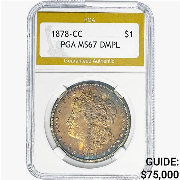 1878-CC Morgan Silver Dollar PGA MS67 DMPL