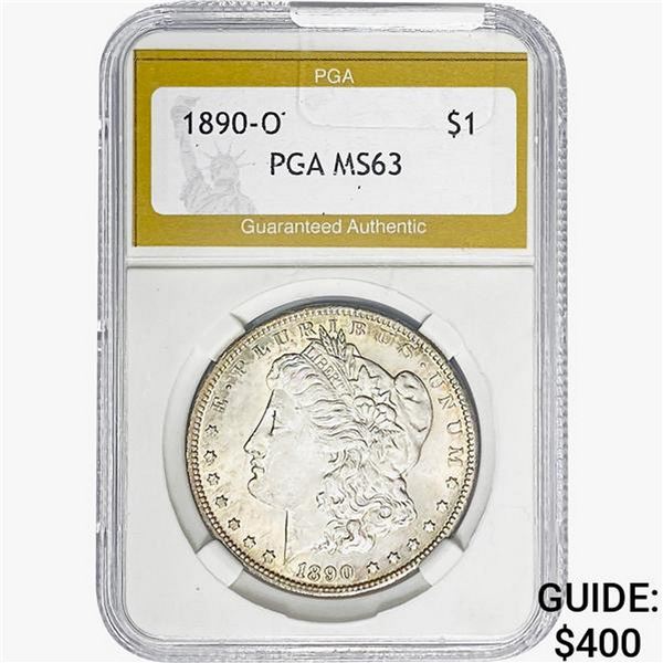1890-O Morgan Silver Dollar PGA MS63