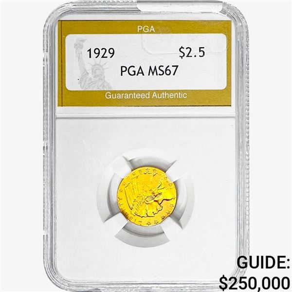 1929 $2.50 Gold Quarter Eagle PGA MS67