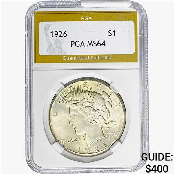 1926 Silver Peace Dollar PGA MS64