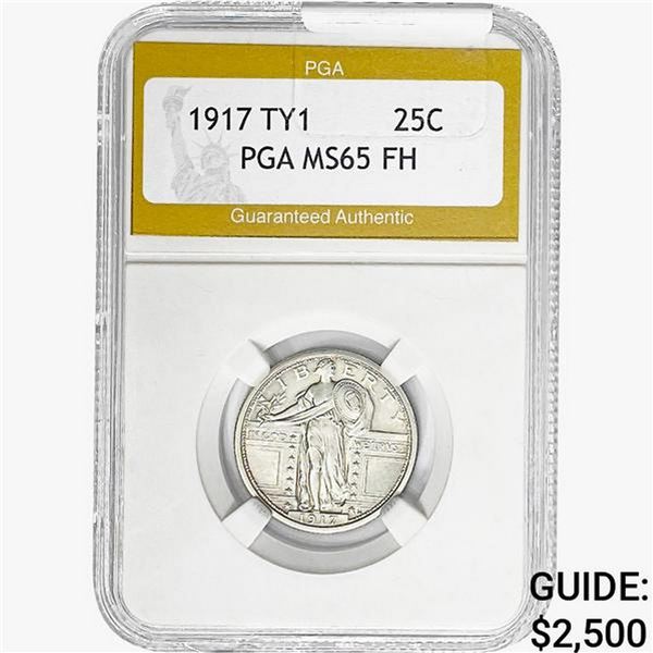 1917 Standing Liberty Quarter PGA MS65 FH, TY 1
