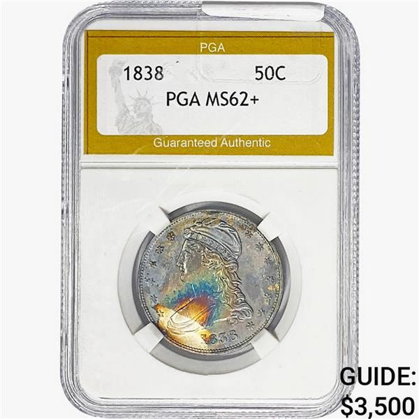 1838 Capped Bust Half Dollar PGA MS62+