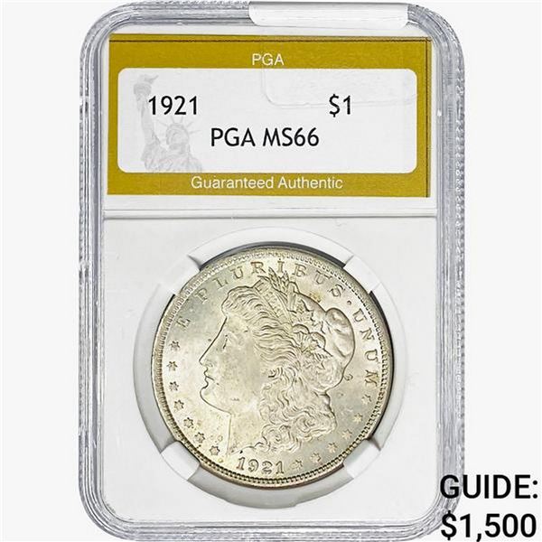1921 Morgan Silver Dollar PGA MS66