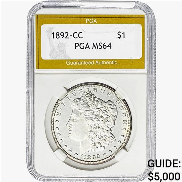 1892-CC Morgan Silver Dollar PGA MS64