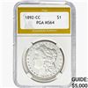Image 1 : 1892-CC Morgan Silver Dollar PGA MS64