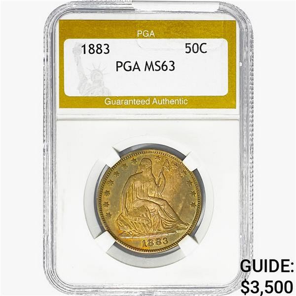 1883 Seated Liberty Half Dollar PGA MS63
