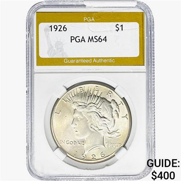1926 Silver Peace Dollar PGA MS64