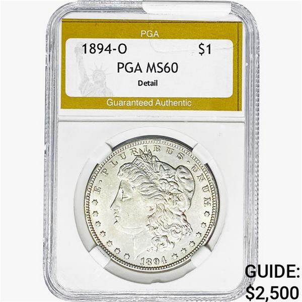 1894-O Morgan Silver Dollar PGA MS60 DETAIL