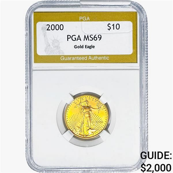 2000 1/4oz Gold $10 Eagle PGA MS69