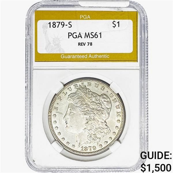 1879-S REV 78 Morgan Silver Dollar PGA MS61
