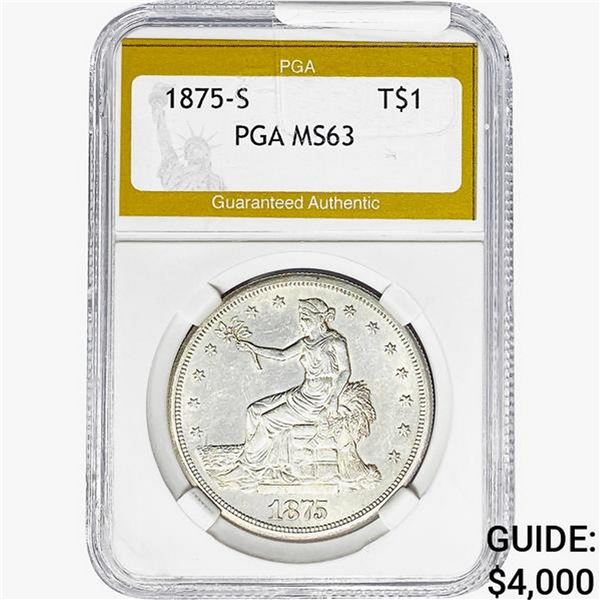 1875-S Silver Trade Dollar PGA MS63