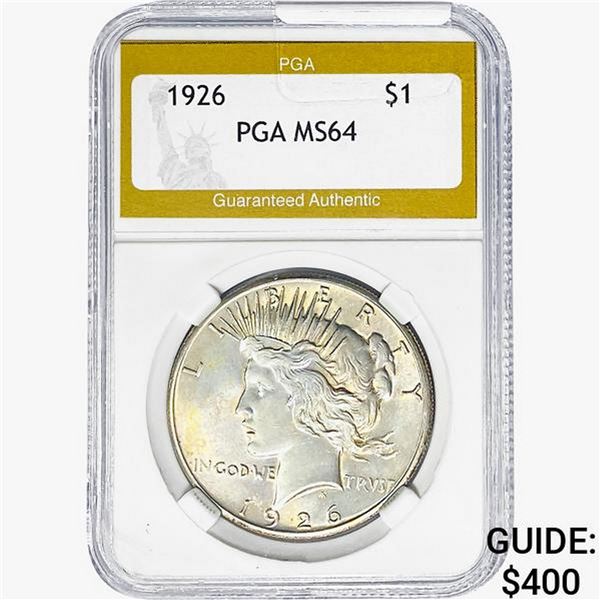 1926 Silver Peace Dollar PGA MS64