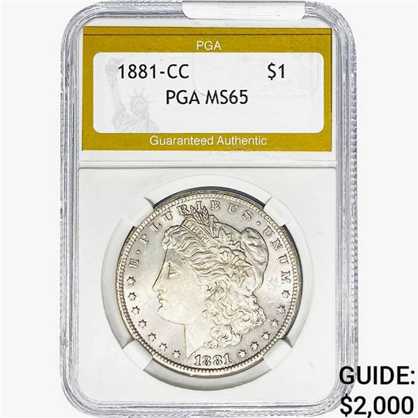1881-CC Morgan Silver Dollar PGA MS65