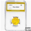 Image 1 : 1911 $5 Gold Half Eagle PGA MS64