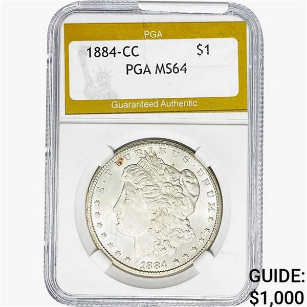 1884-CC Morgan Silver Dollar PGA MS64