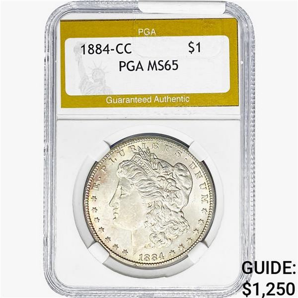 1884-CC Morgan Silver Dollar PGA MS65