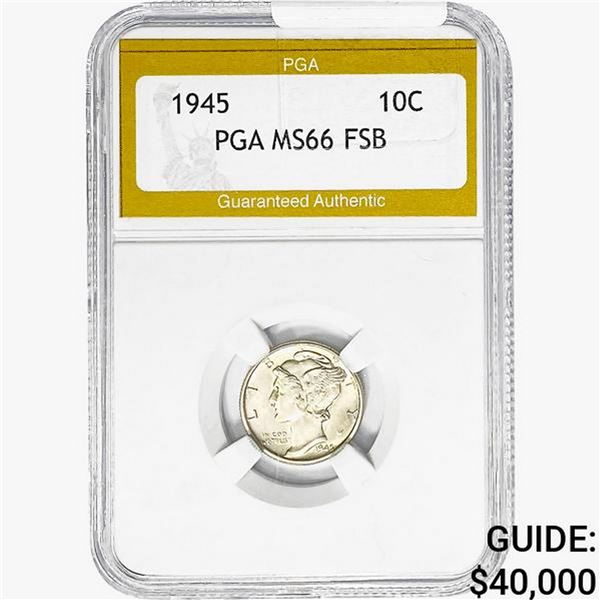 1945 Mercury Silver Dime PGA MS66 FSB