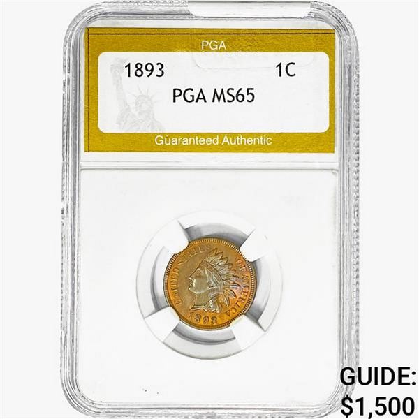 1893 Indian Head Cent PGA MS65