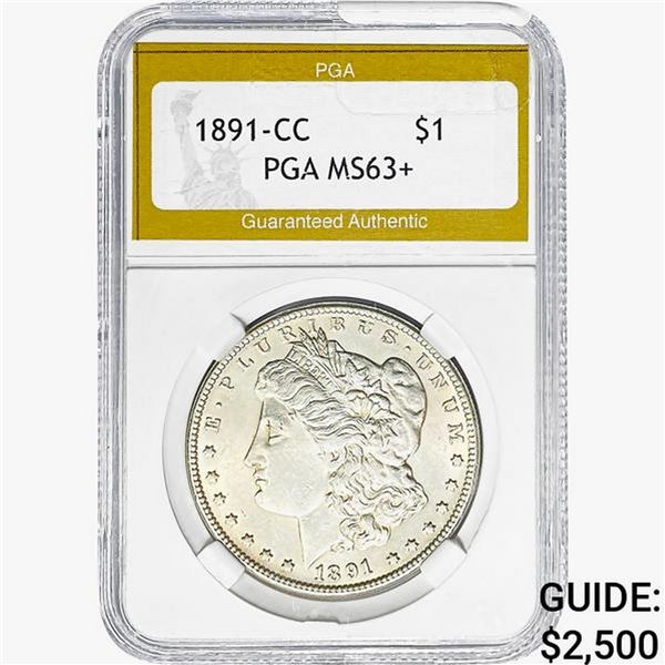 1891-CC Morgan Silver Dollar PGA MS63+