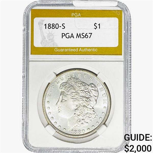 1880-S Morgan Silver Dollar PGA MS67