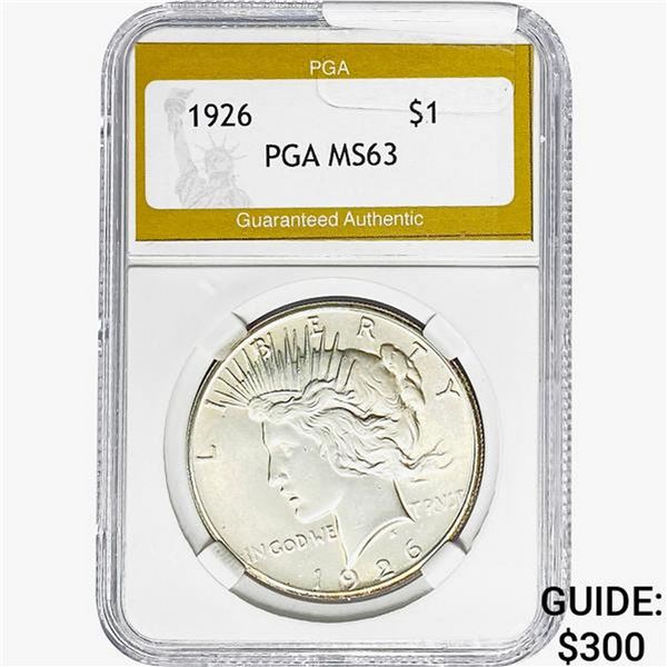 1926 Silver Peace Dollar PGA MS63