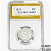 Image 1 : 1878 Seated Liberty Quarter PGA PR65 CAMEO