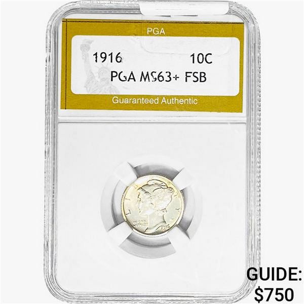 1916 Mercury Silver Dime PGA MS63+ FSB