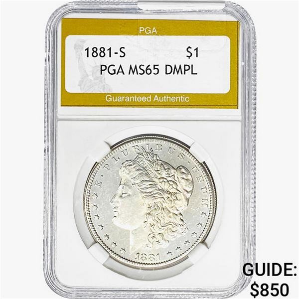 1881-S Morgan Silver Dollar PGA MS65 DMPL