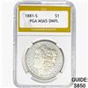 1881-S Morgan Silver Dollar PGA MS65 DMPL