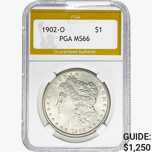 1902-O Morgan Silver Dollar PGA MS66