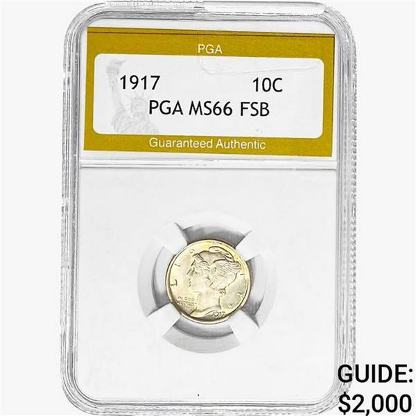 1917 Mercury Silver Dime PGA MS66 FSB