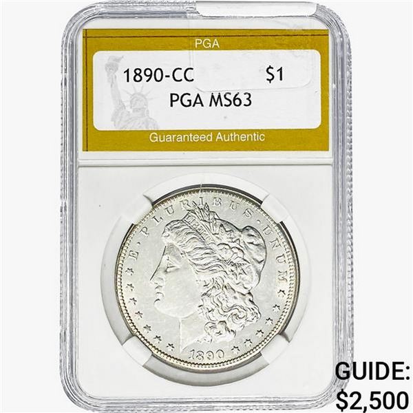 1890-CC Morgan Silver Dollar PGA MS63